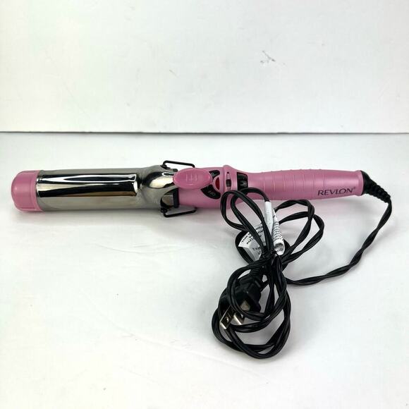 REVLON Revlon Titanium Large Barrel Curl Stay Styling Iron 1 1/2" Pink/Black - Picture 4 of 9